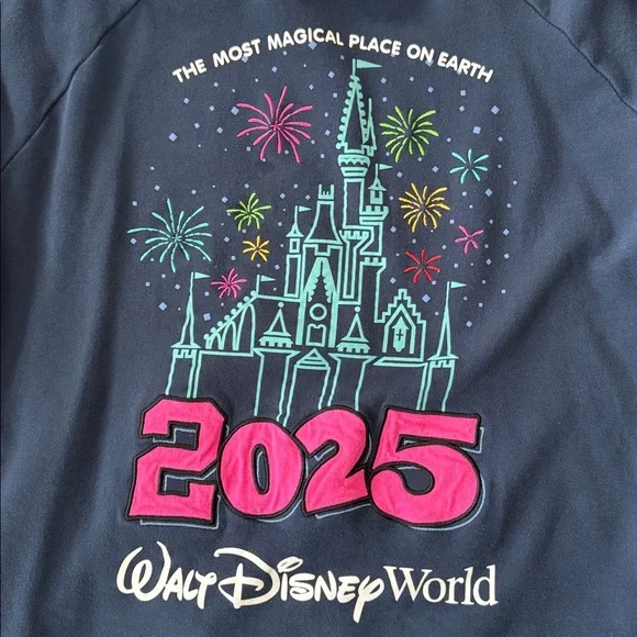 Disney Navy 2025 Castle Graphic Pullover Sweatshirt - Picture 2 of 3